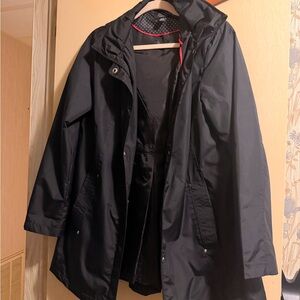 Jones New York Black and Red Trim Coat